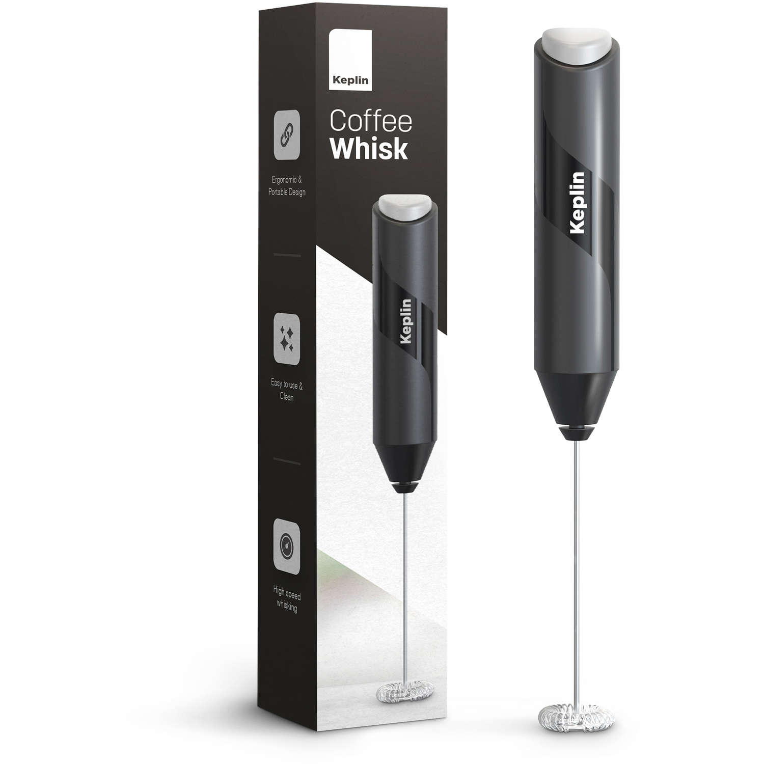 Keplin Handheld Milk Frother - Black