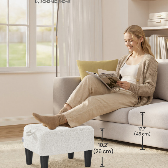 SONGMICS Foot Stool, Ottoman, 150 kg Weight Capacity