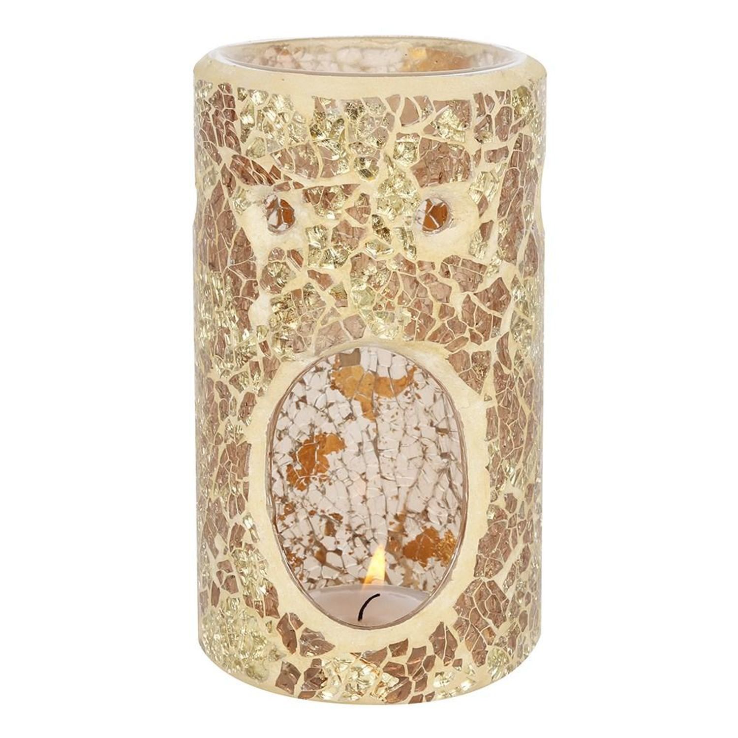  - Something Different Pillar Oil Burner Gold (One Size) - Image 2