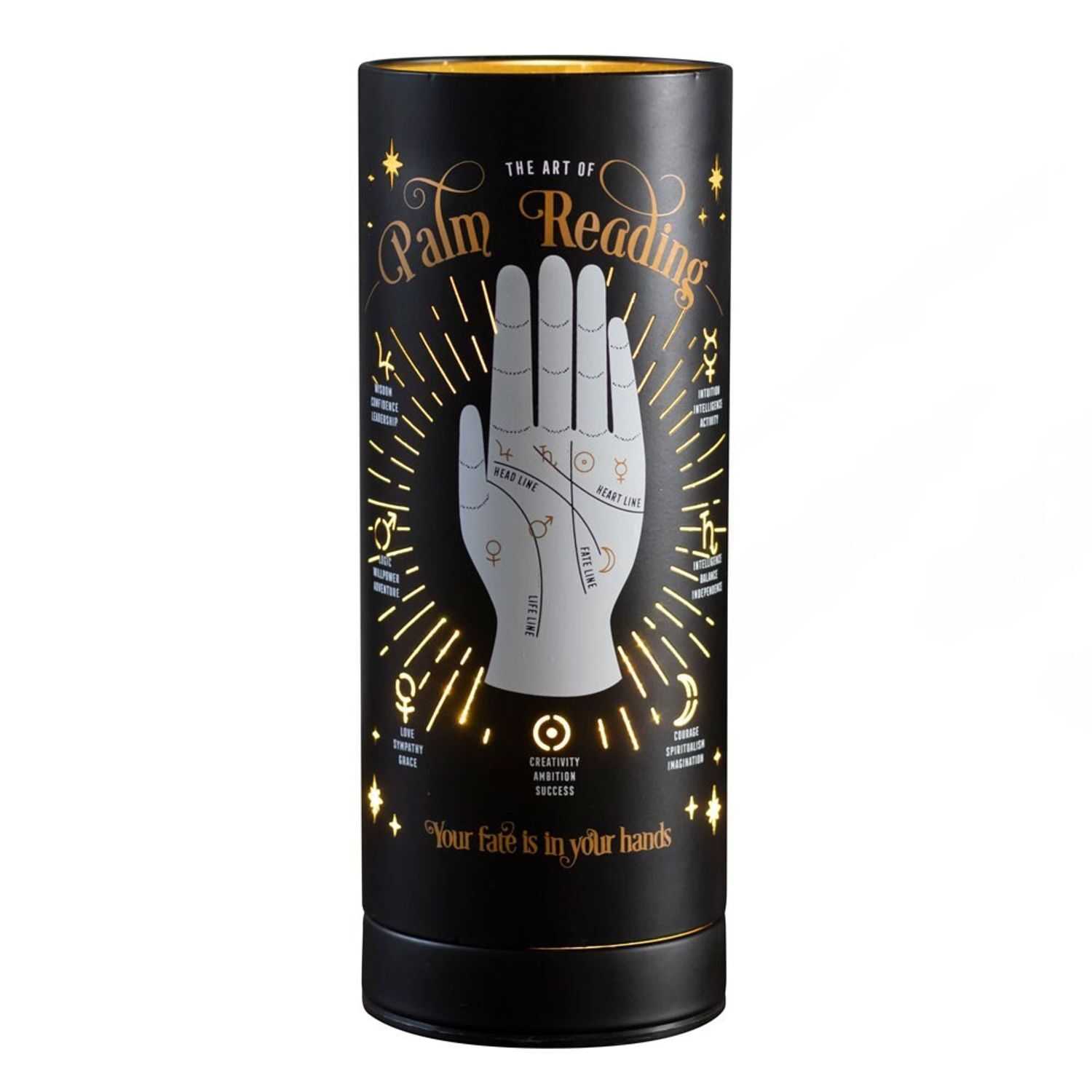 Something Different Palm Reading Aroma Lamp - Black/Grey/Yellow - One Size