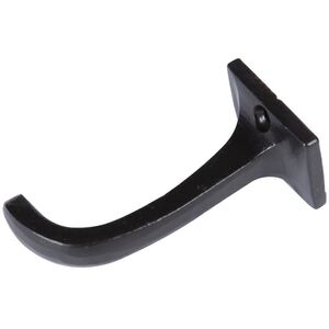 Square Back Curved Hook - W30mm x H45mm - Black - Pack of 5