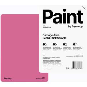 Hemway Chalk Based Furniture Paint A5 Sample, Bubblegum Pink, Peel & Stick