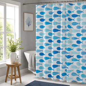 Aquarium Shower curtain and Laguna Anti Slip Bath Mat