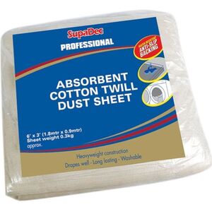SupaDec Absorbent Cotton Twill Dust Sheet