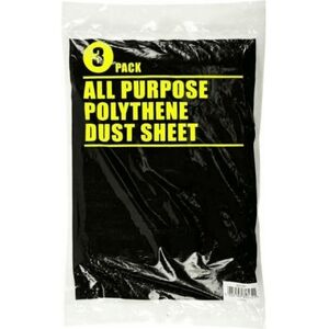 SupaDec 3 Piece Clear Plastic Dust Sheet
