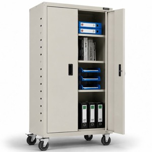 Filing cabinet Office cabinet Storage cabinet 155x90x40 cm with wheels