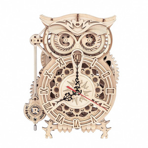 Owl Clock, 3D Wooden Puzzle For Gift