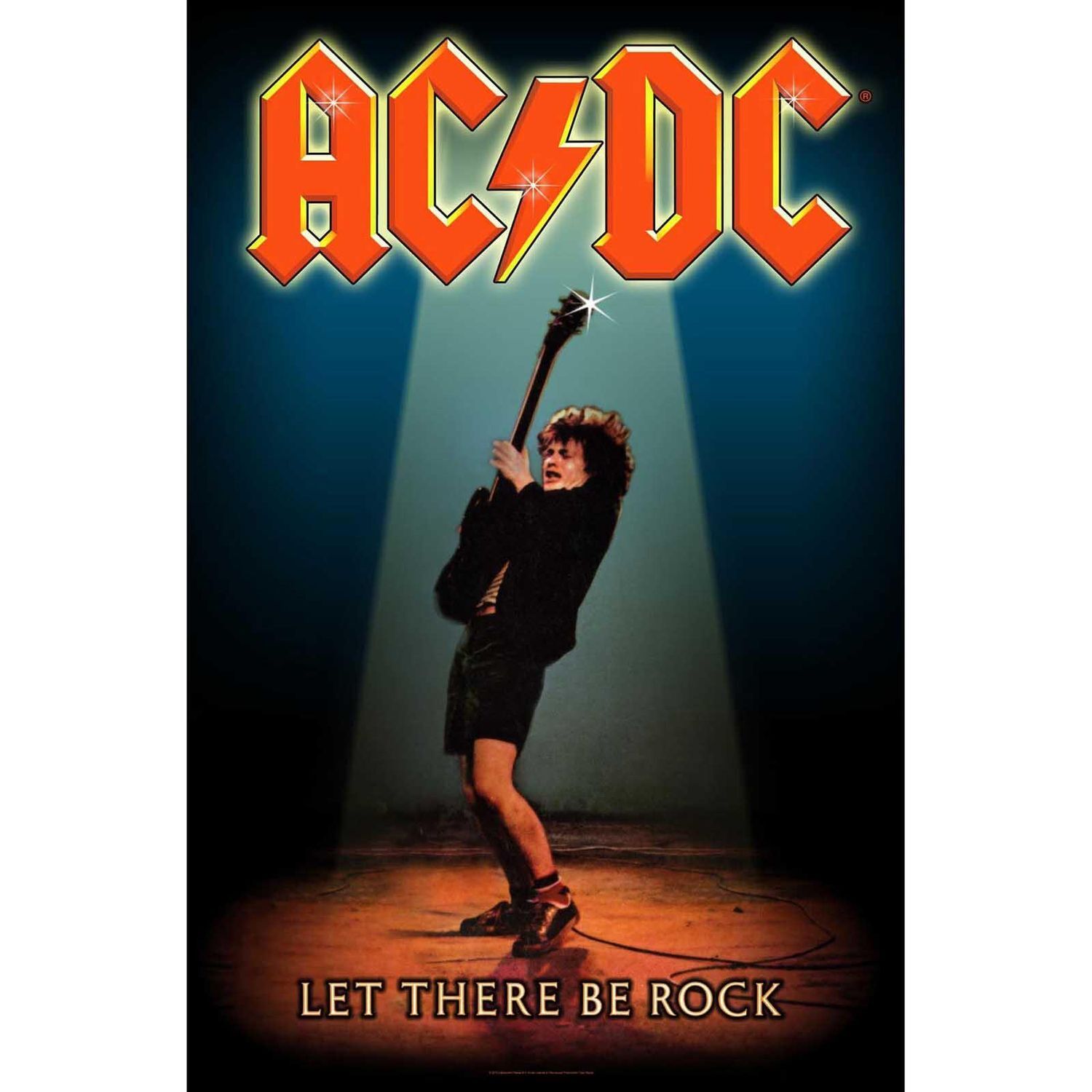 AC/DC Let There Be Rock Textile Poster - Blue/Orange