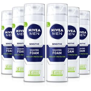 Nivea Sensitive Shaving Foam 200ml - Pack of 6