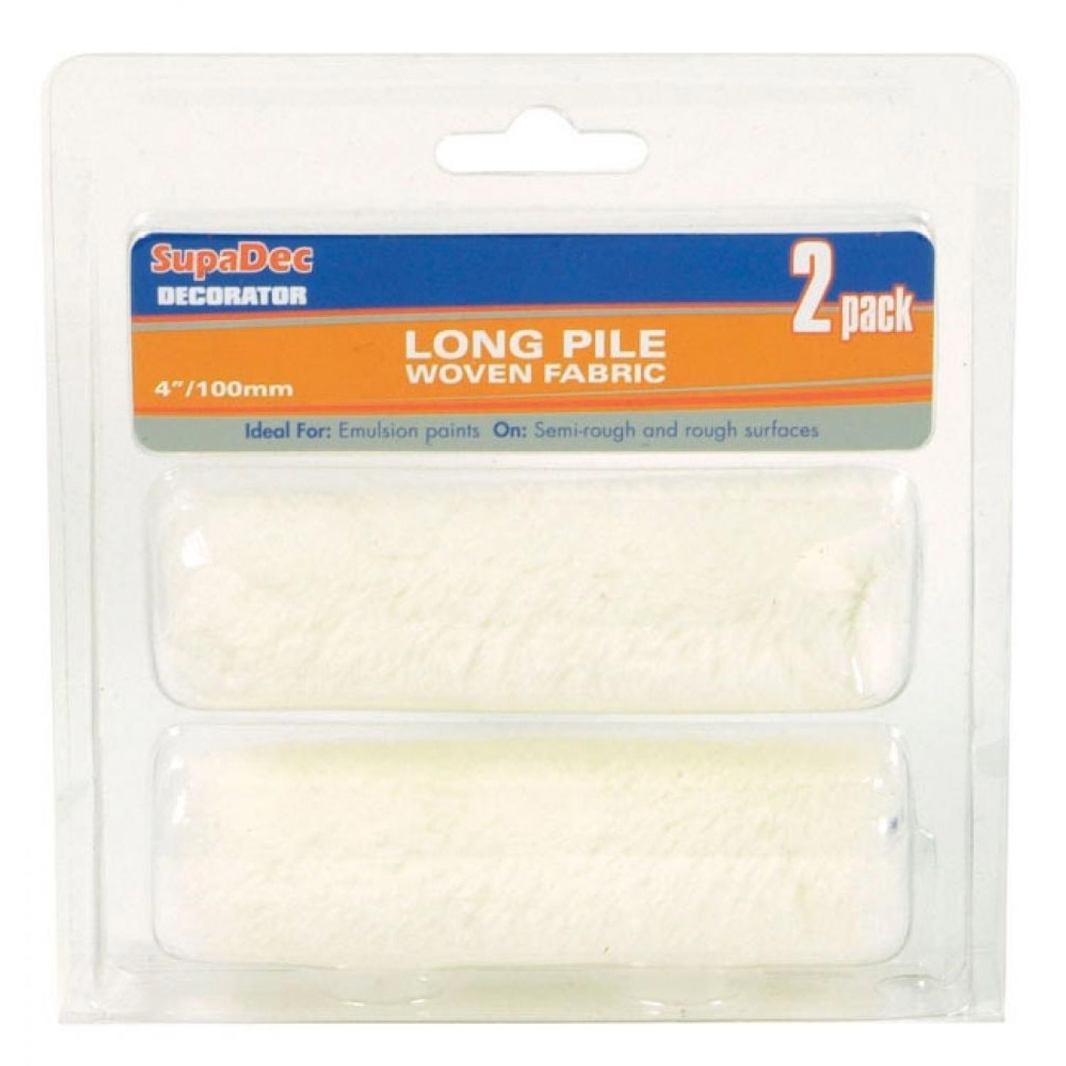 Supadec Long Pile Mini Roller (Pack Of 2) - White