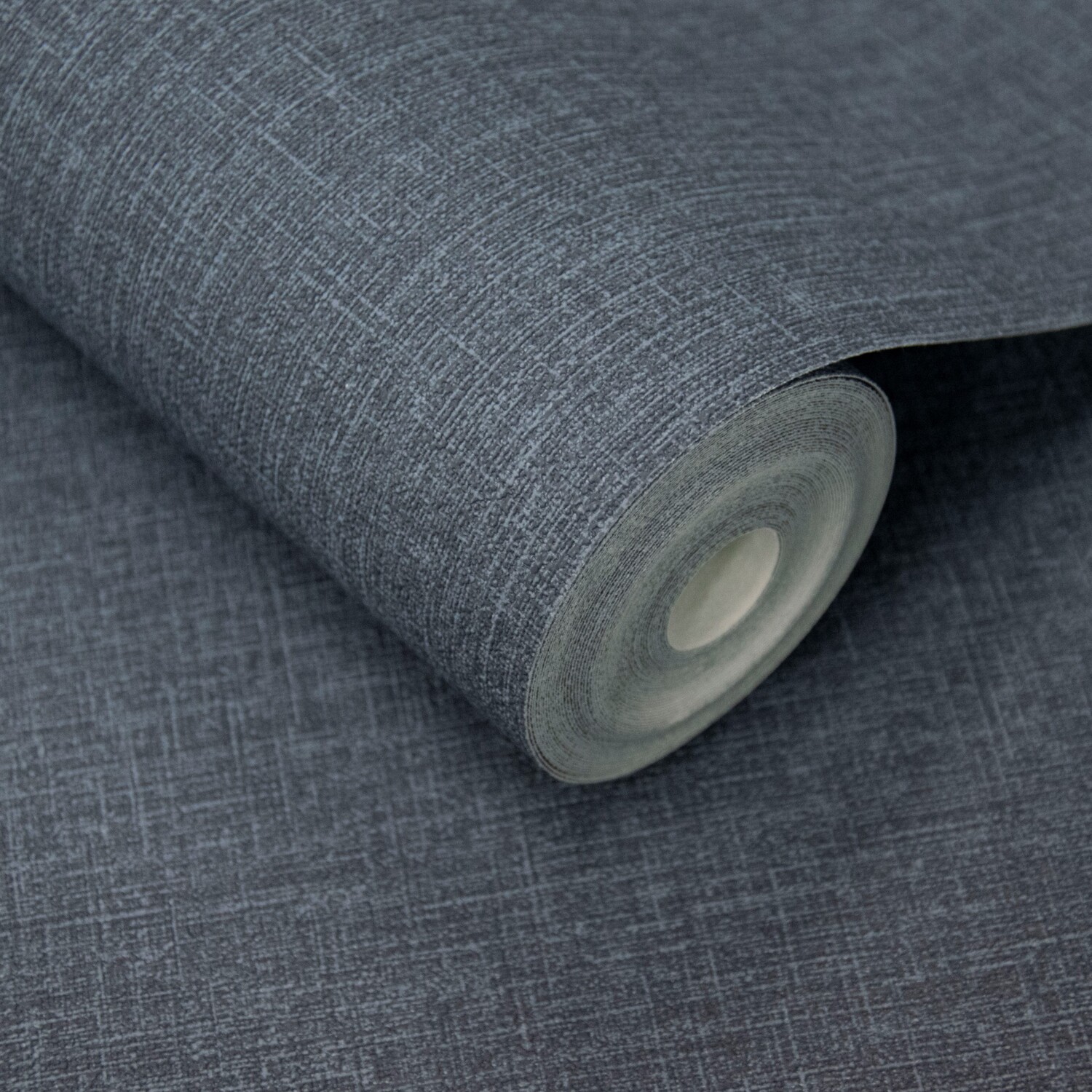 B&Q - Boutique Nursery Pure & Protect Cirrus Woven Linen Textured Antibacterial WallpaperNavy - Image 2
