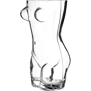 Body Shape Torso Novelty Pint Glass Clear