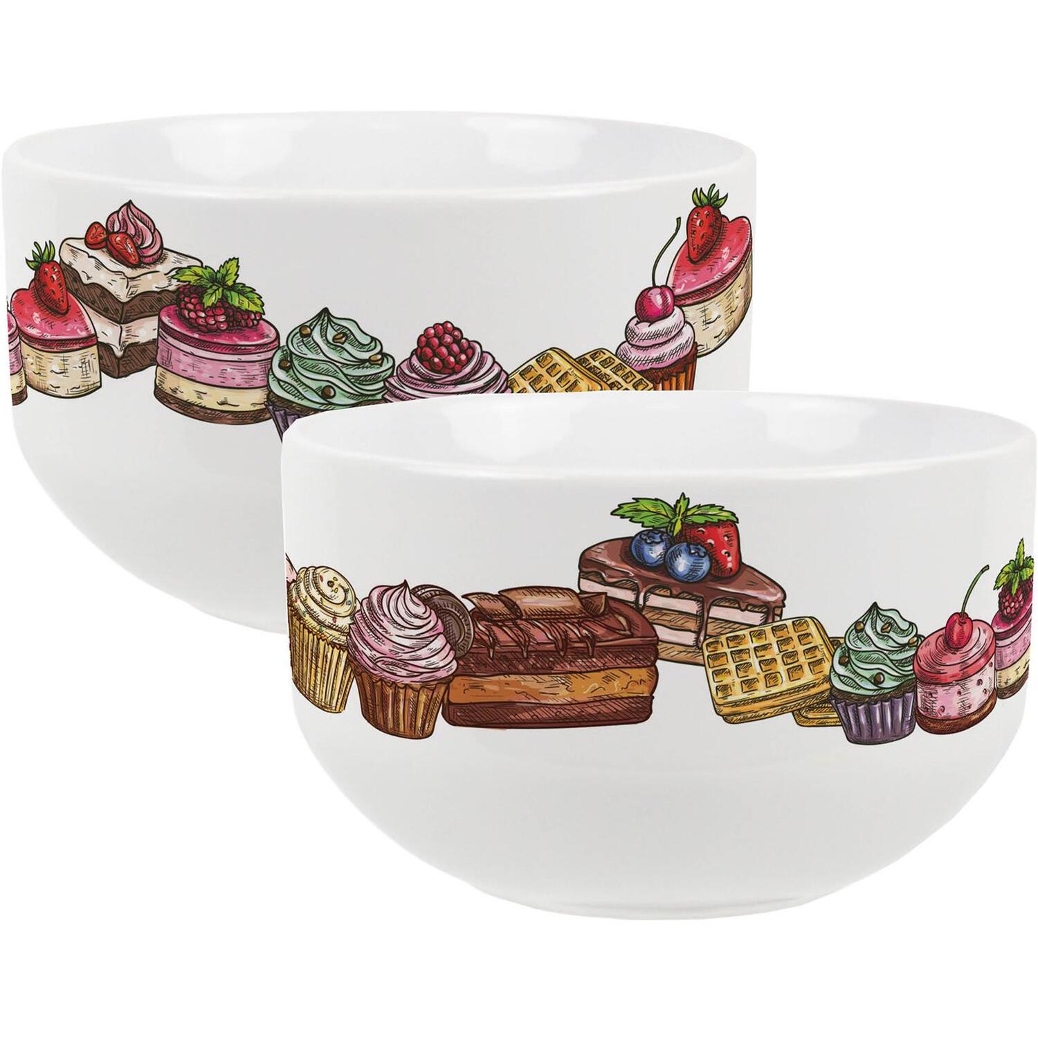 Purely Home Dessert Ceramic Bowl - Brown / 2