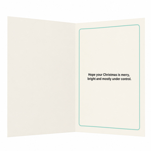 Sleigh First Panic Later Humorous Holiday Christmas Card