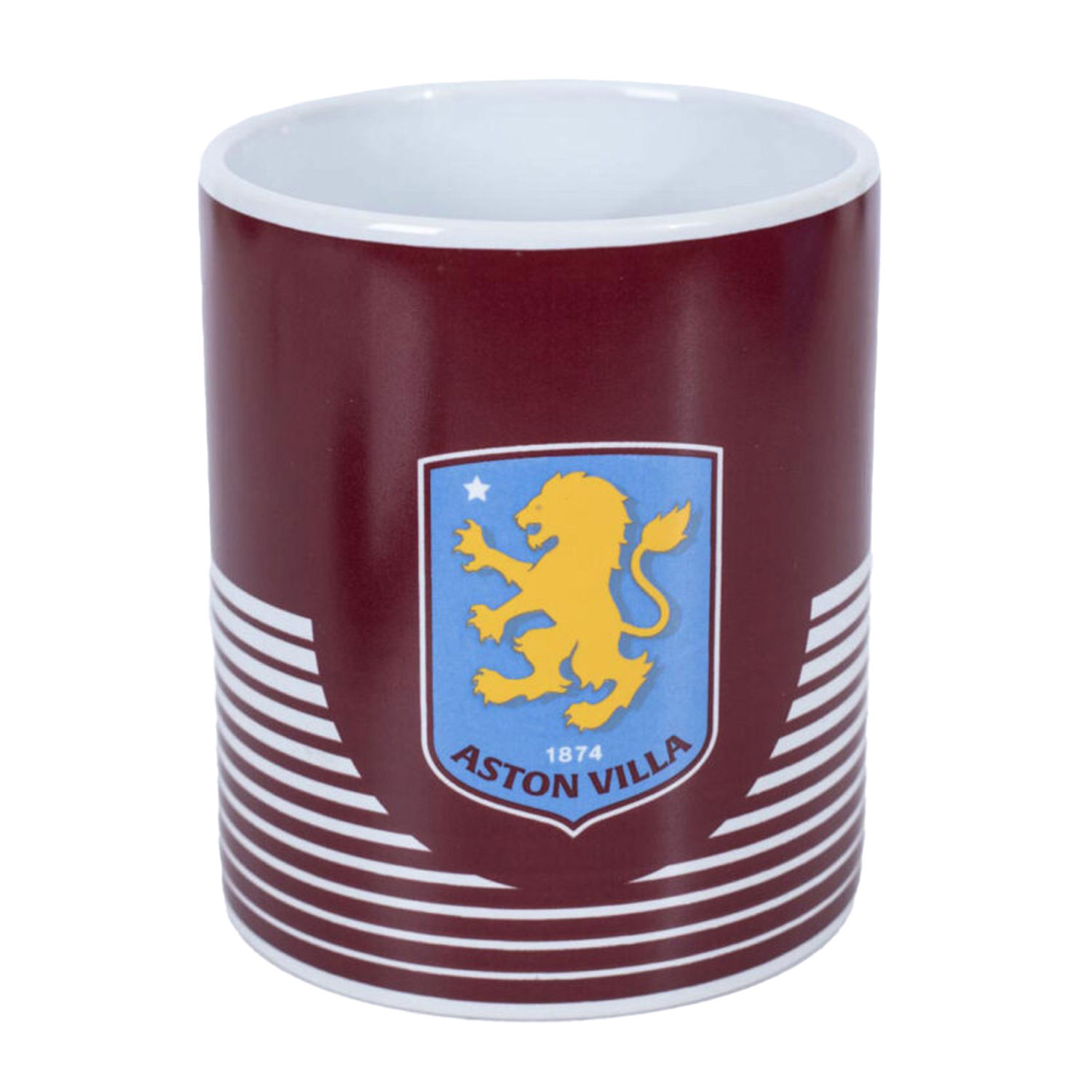 Aston Villa Fc Line Mug - Claret/Sky Blue/Yellow