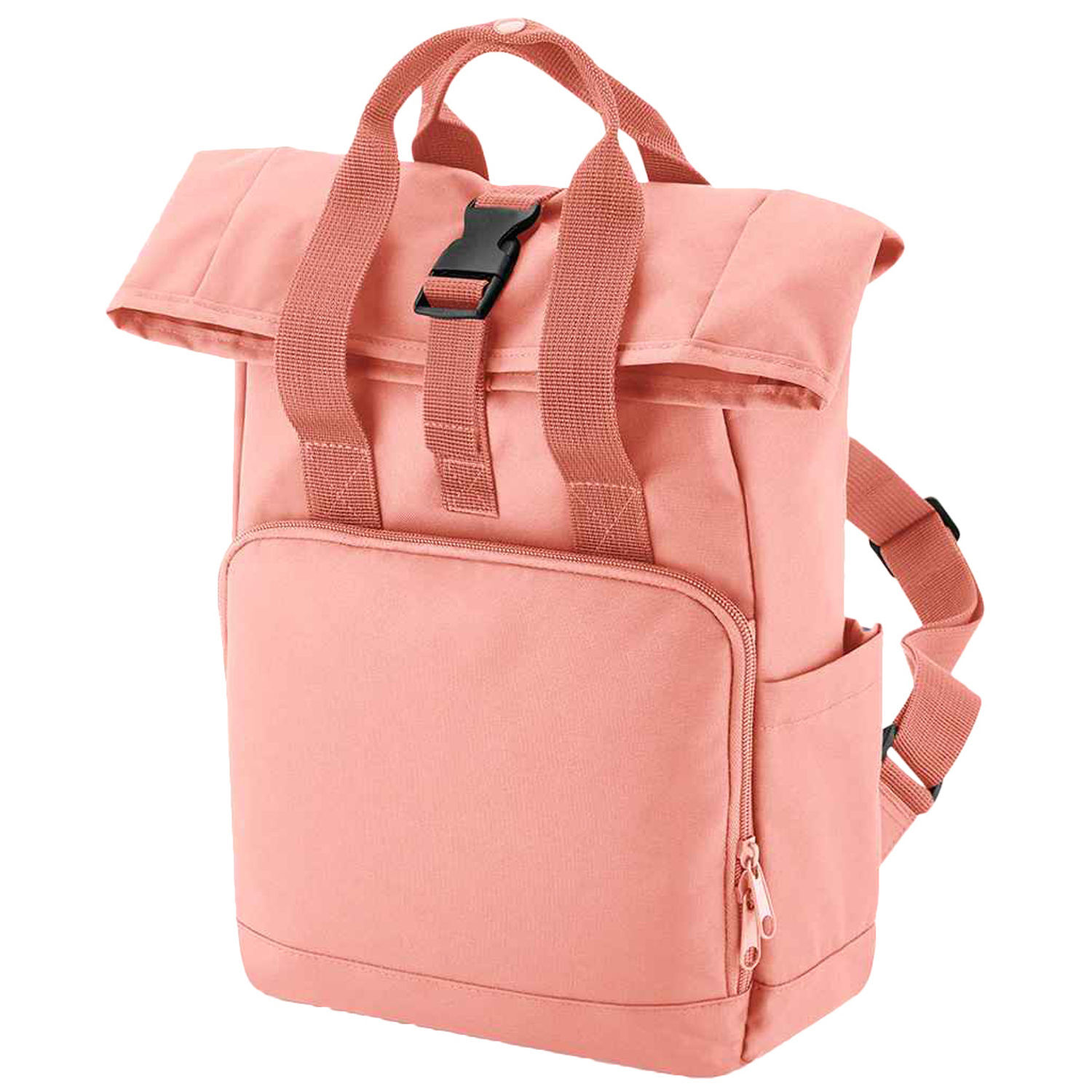Bagbase Unisex Adult Mini Recycled Twin Handle Backpack - Blush Pink