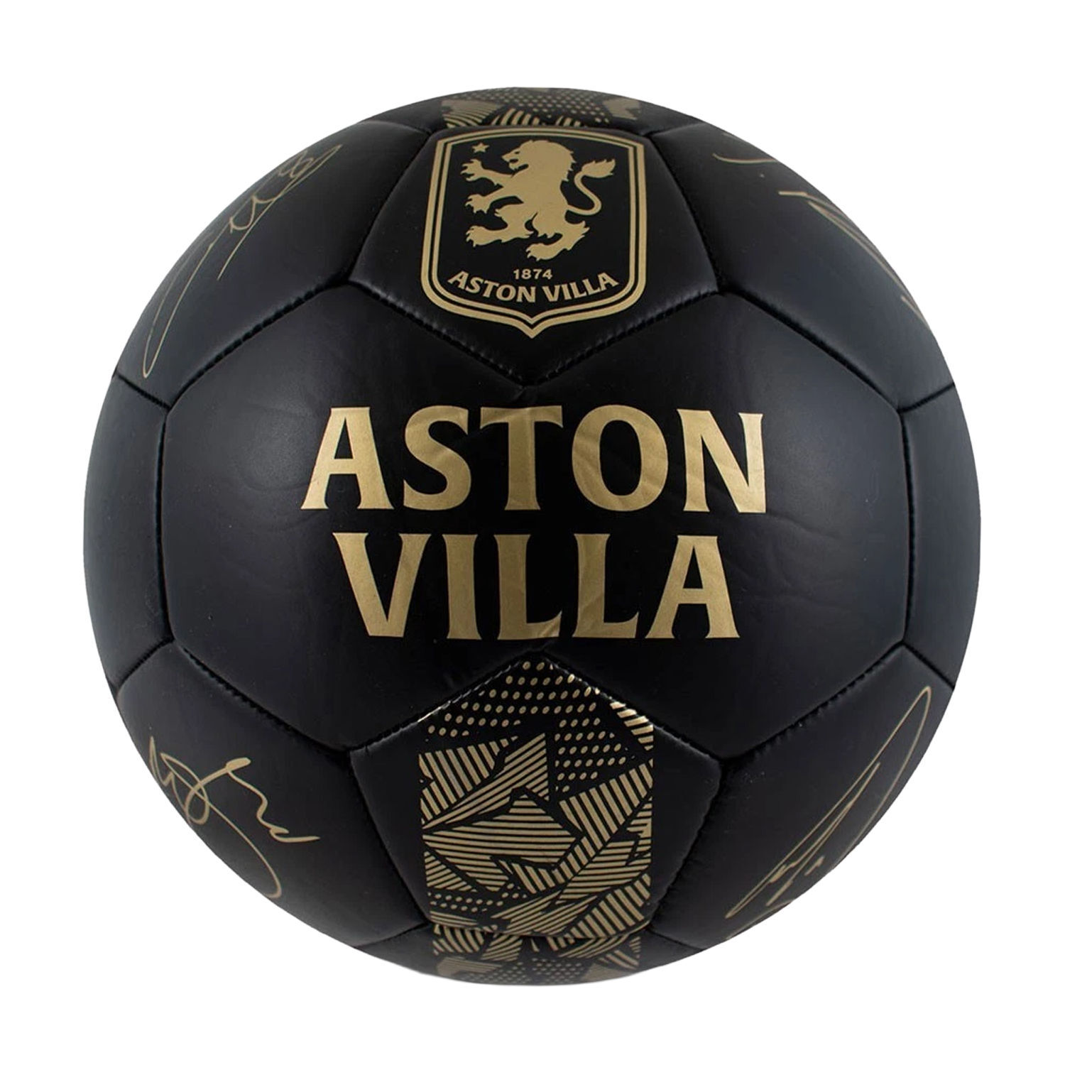 Aston Villa Fc Gold Phantom Signature Training Football - Black
