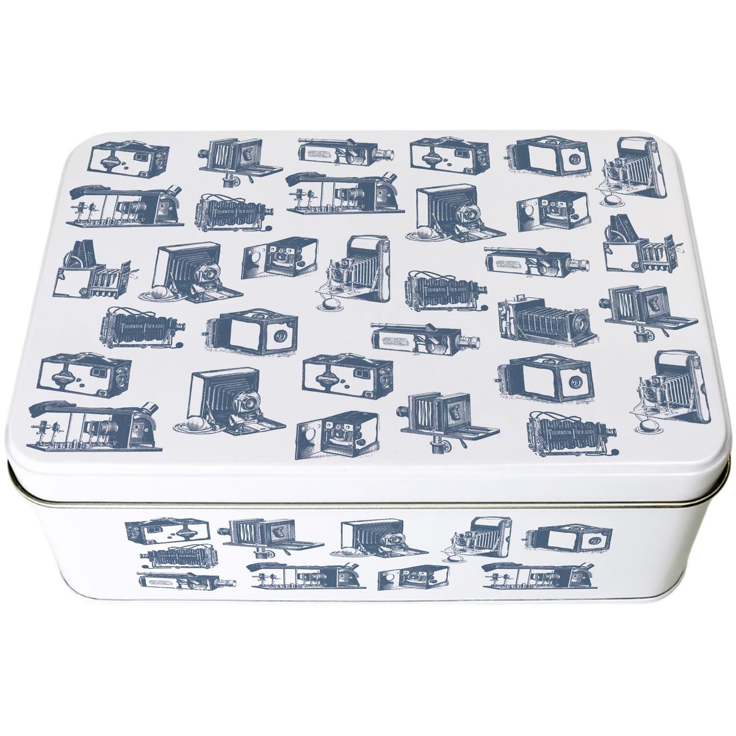 Purely Home Vintage Photography Tin - Rectangular Metal Storage Container Camera Gifts 195 x 125 x 75mm - Image 3