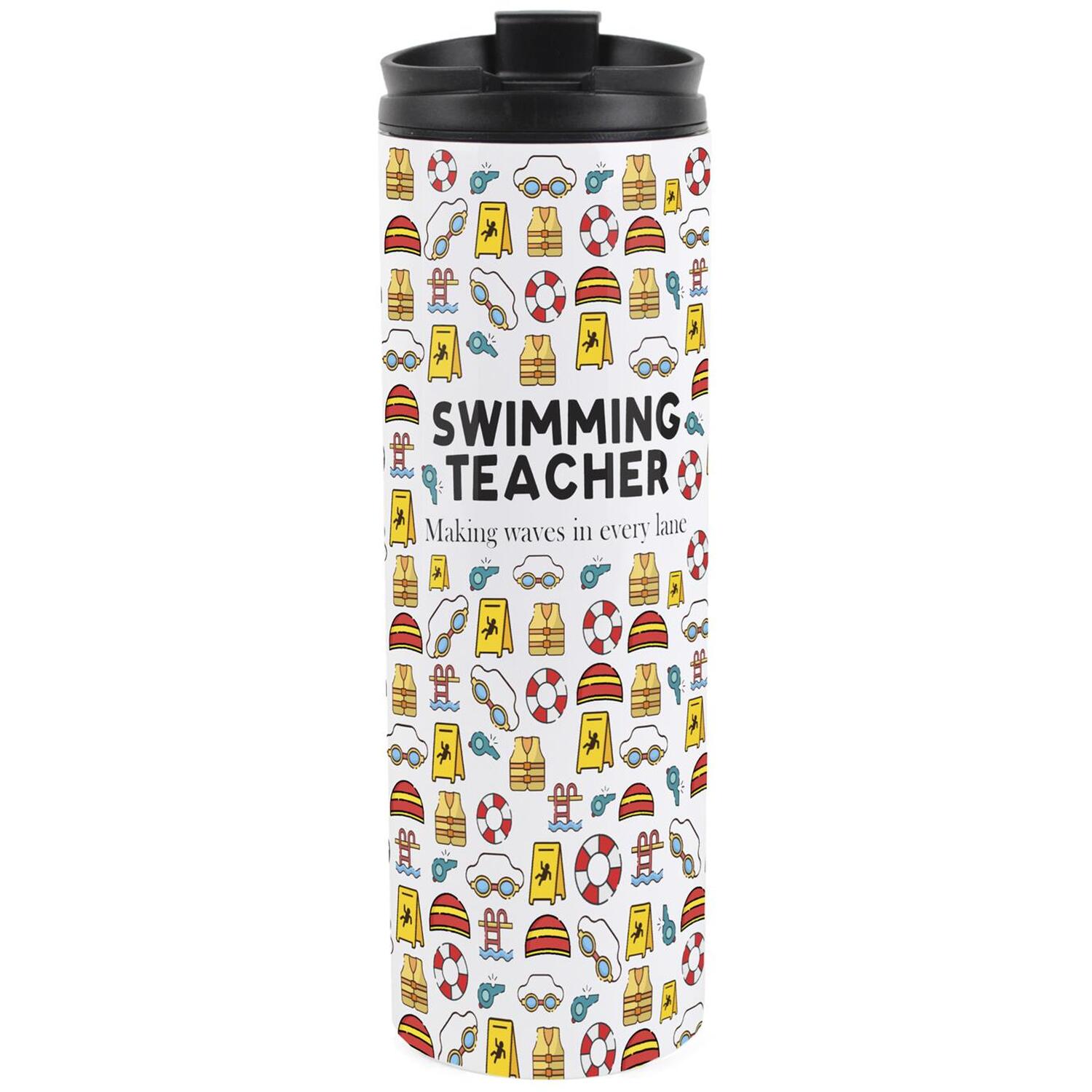 B&Q -  Swimming Teacher Travel MugNovelty Gift For InstructorsReusable Stainless Steel Vacuum-Sealed Double-Walled 500Ml Flask - Image 3