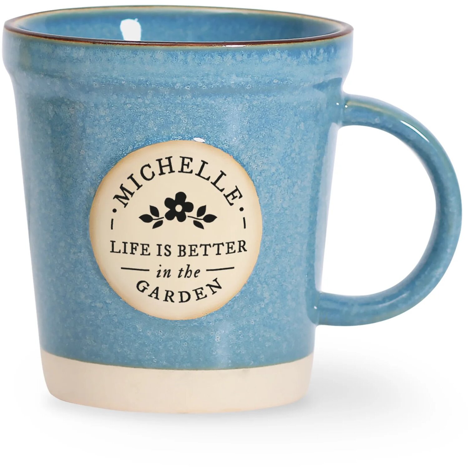 History & Heraldry Personalised Mug - Unique Ceramic Plant-Pot Style Mug – Gift for Gardeners, or Office Decor (Michelle) - Image 2