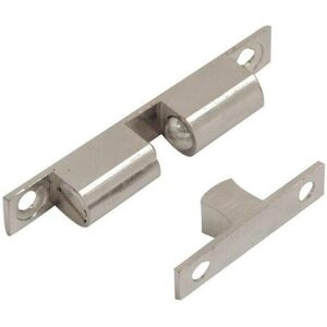 Dzina Chrome Double Ball Cabinet Cupboard Display Door Roller Latch Catch -Pack of 12