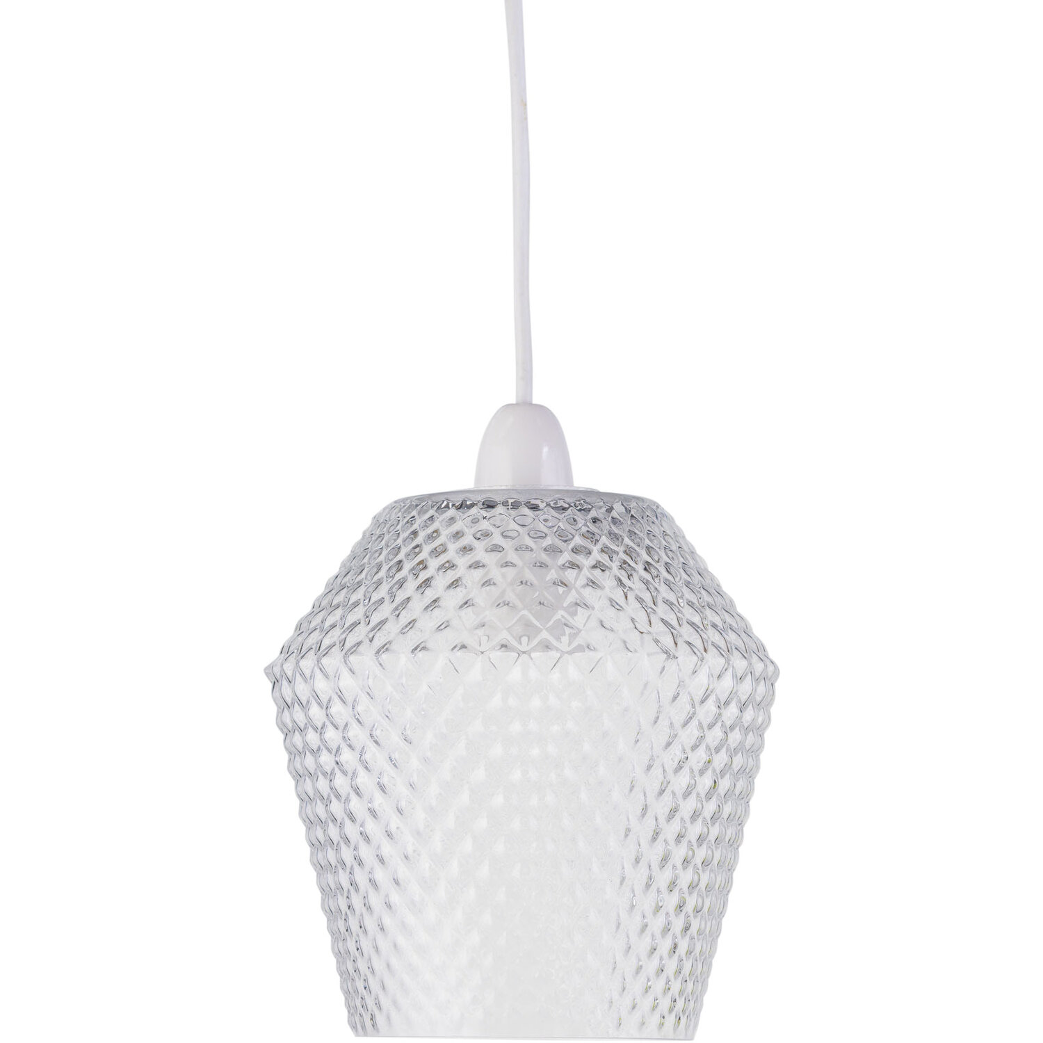 Porter - Clear Textured Glass Easy Fit Pendant Shade - Image 2