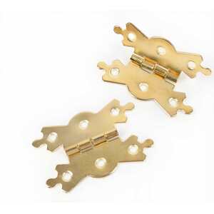 Dzina Butterfly Ornate Fancy Hinge EB Brass Plated 40mm - 1 Pair
