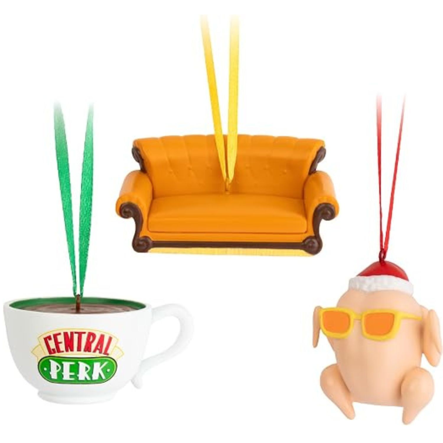 Grupo Erik Christmas Ornaments - Friends Gifts TV Show | Christmas Tree Decorations Set Of 3 - Cup, Turkey, Sofa - Friends Merchandise, Xmas Decorations For Tree - Image 4