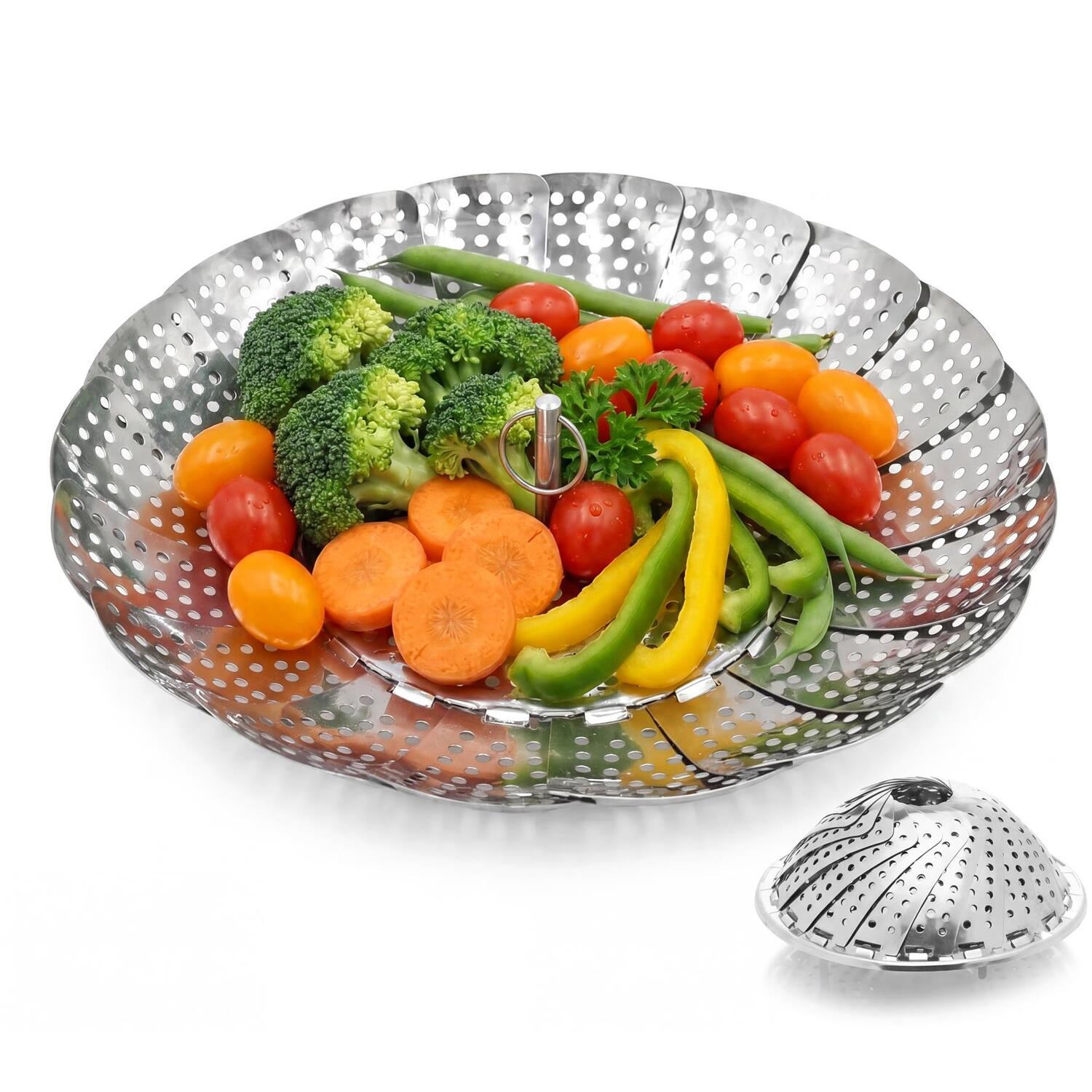 Geezy Adjustable Stainless Steel Steamer Basket