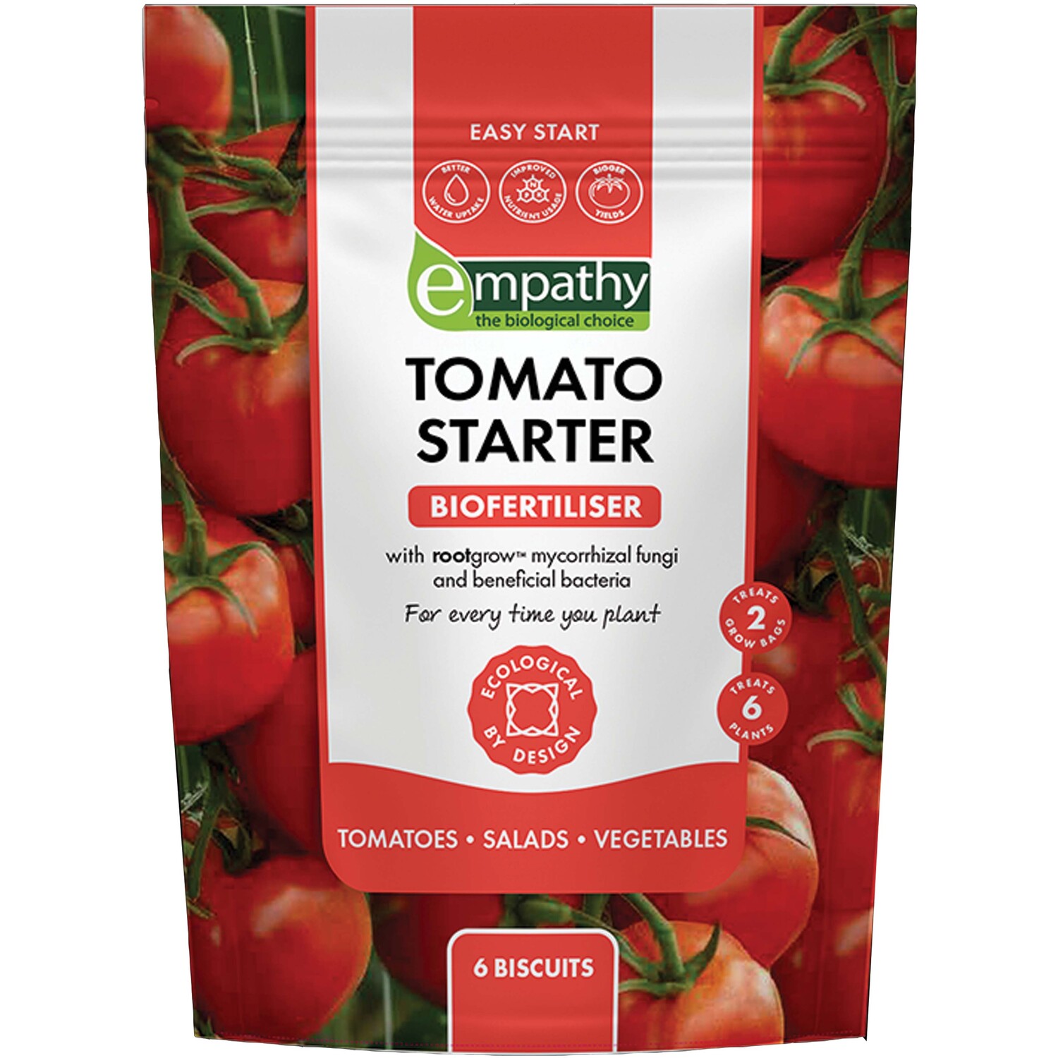 Empathy Tomato Starter Biofertiliser 6 Biscuits With Rootgrow Fungi Nutrients - Image 2