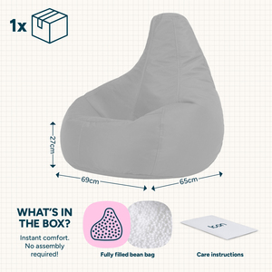 Pink icon Kids Dalton High Back Bean Bag Indoor Outdoor shot 18300719