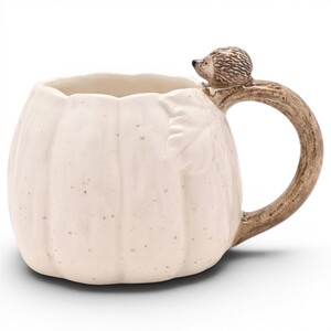 Country Inspired Hedgehog and Pumpkin Mug