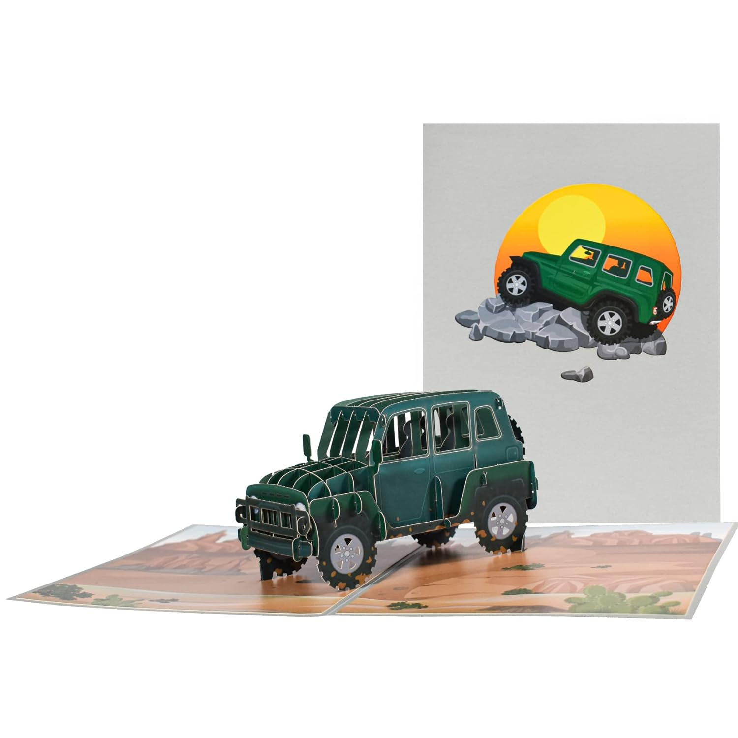  - Adventure Off-Road Vehicle 3D Pop Up Greeting Card - Image 3