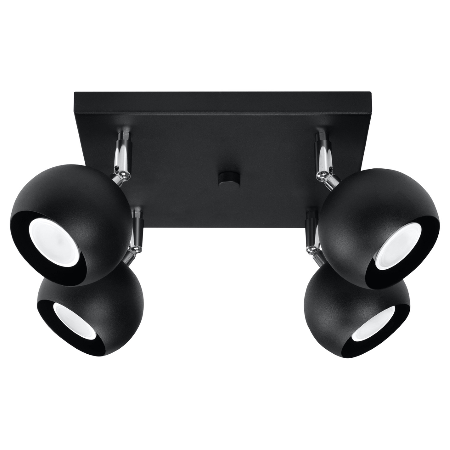 Sollux Lighting Ceiling Lamp Oculare 4 White - Black / 25Cm