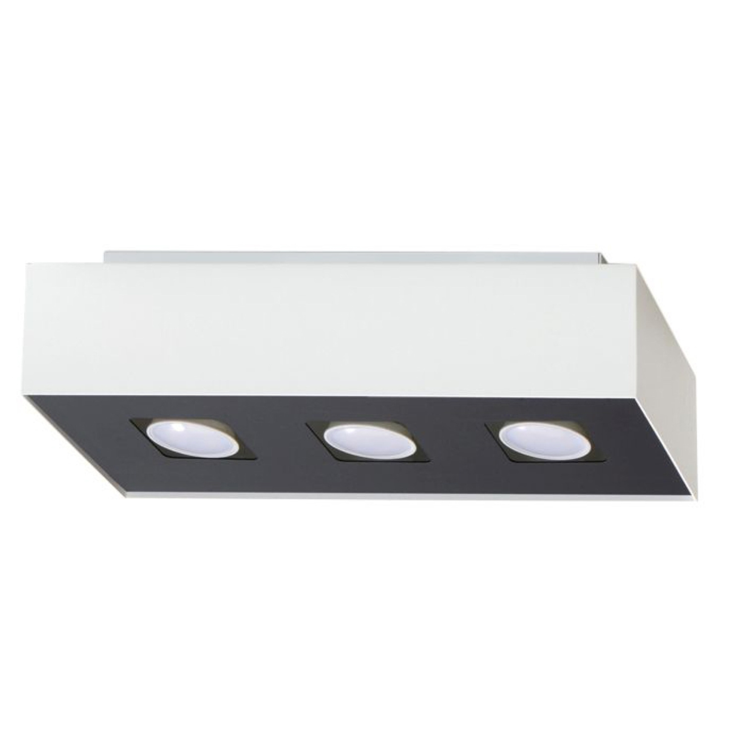 Sollux Lighting Ceiling Lamp Mono 3 White - White Black