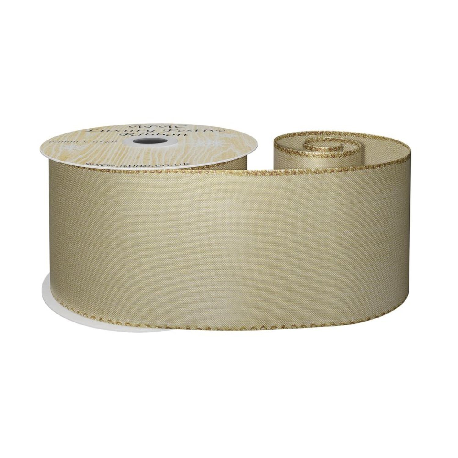 Kdmd Shiny Pale Gold Ribbon X 10Yds - Beige