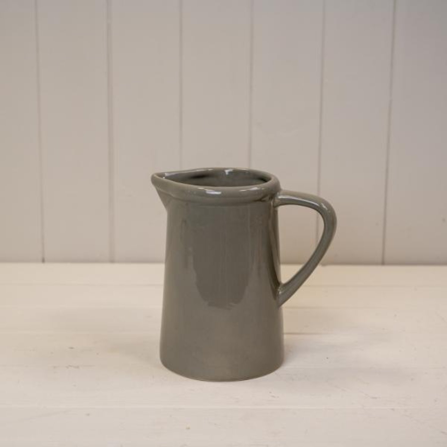  - Charming Large Grey Ceramic Jug - Image 3