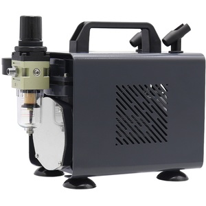 1/5 HP Airbrush Compressor Metal Box Design Grey