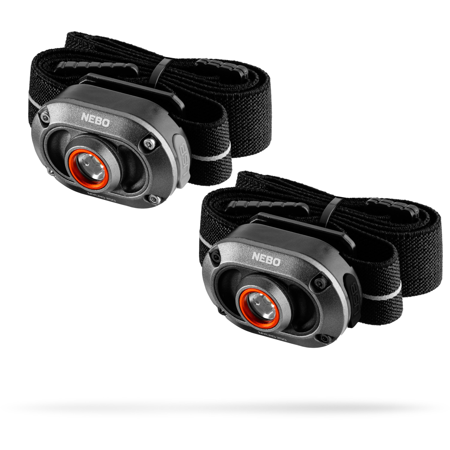 2 Pack Nebo Mycro 250 Rechargeable Headlamp with adjustable straps - Image 3