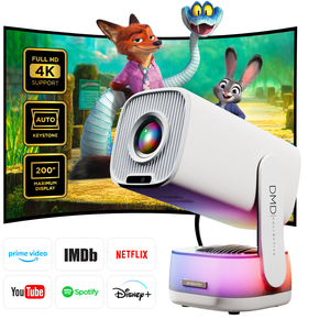 Full HD 1080P Portable Projector with WiFi, 4K Support & HDMI