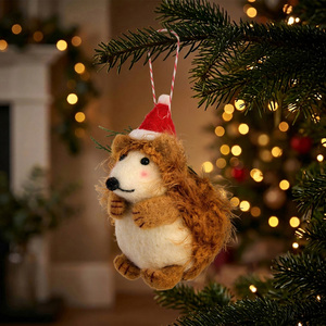 Christmas Hedgehog Hanging Decoration