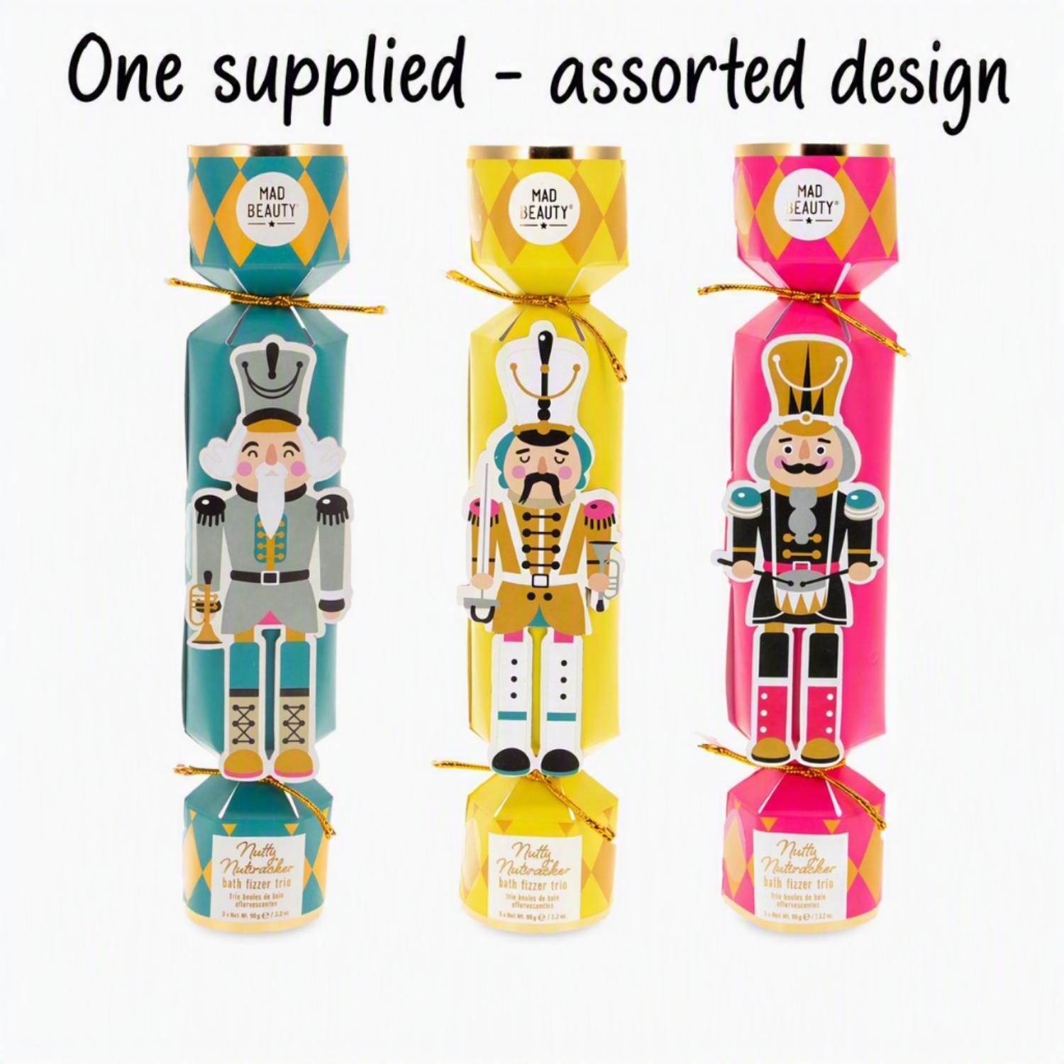 Mad Beauty Multicolor Nutty Nutcracker Vanilla Sugar Bath Fizzer Cracker Assorted Design - Image 2