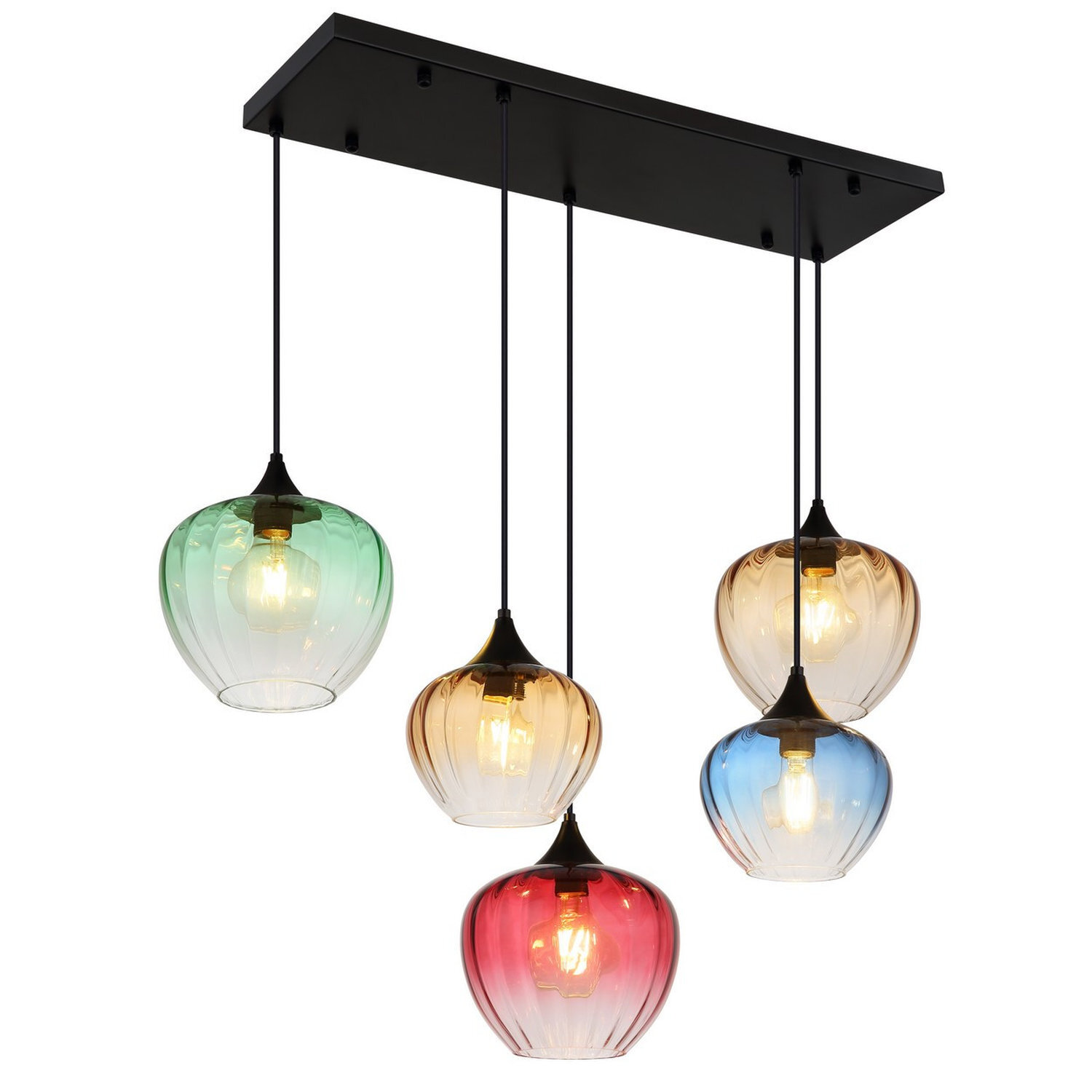 Globo Lighting Sander Pendant Light Black