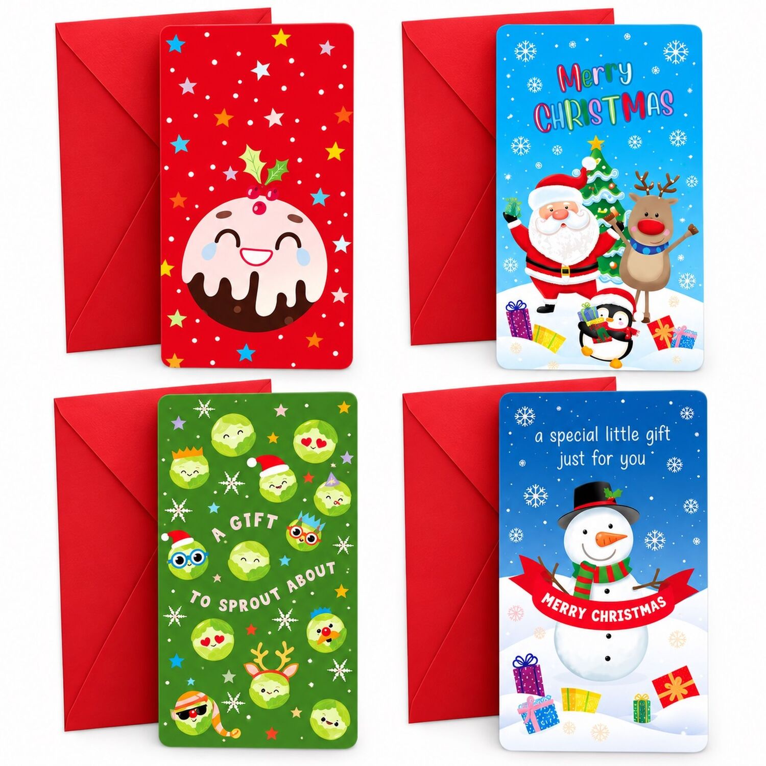 B&Q - 4 Christmas Money Wallets With Envelopes Cute Money Voucher Gift Card - Image 2
