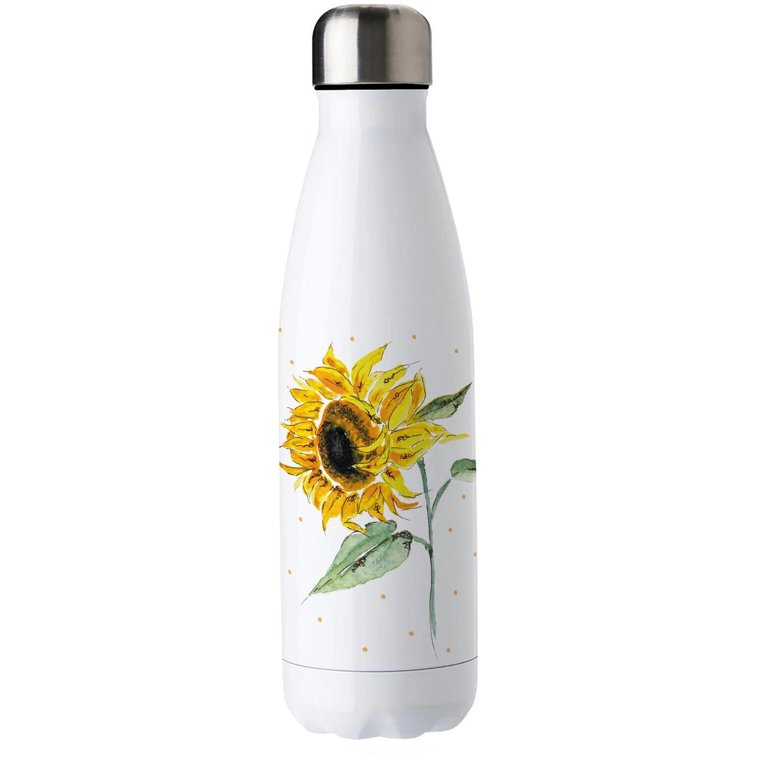 Sunflowers Stainless Steel Water Bottle - Dotty Bright Floral Presents - Image 2