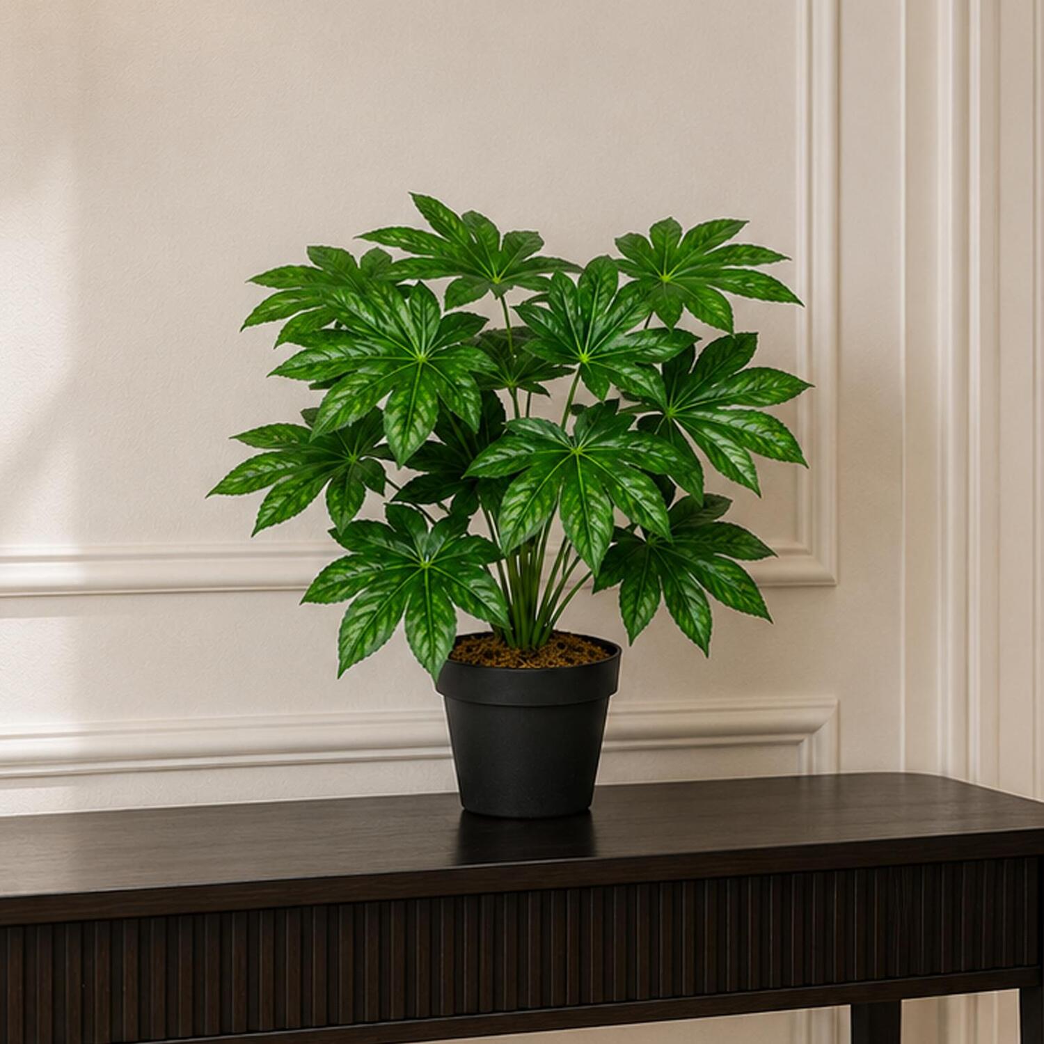 Leaf Design UK Realistic Artificial Foliage Plant with Pot, Aralia, 60cm - Image 5