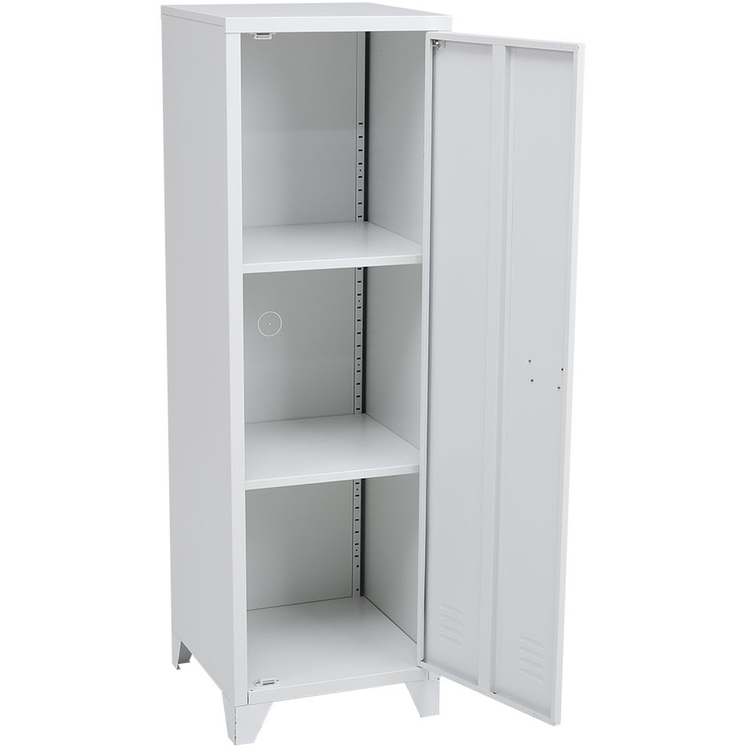 Rust-resistant Metal Tall Filing Cabinet With Adjustable Shelves - White