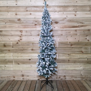 6.5ft Premier Snow Flocked PVC Spruce Pine Slim Christmas Tree