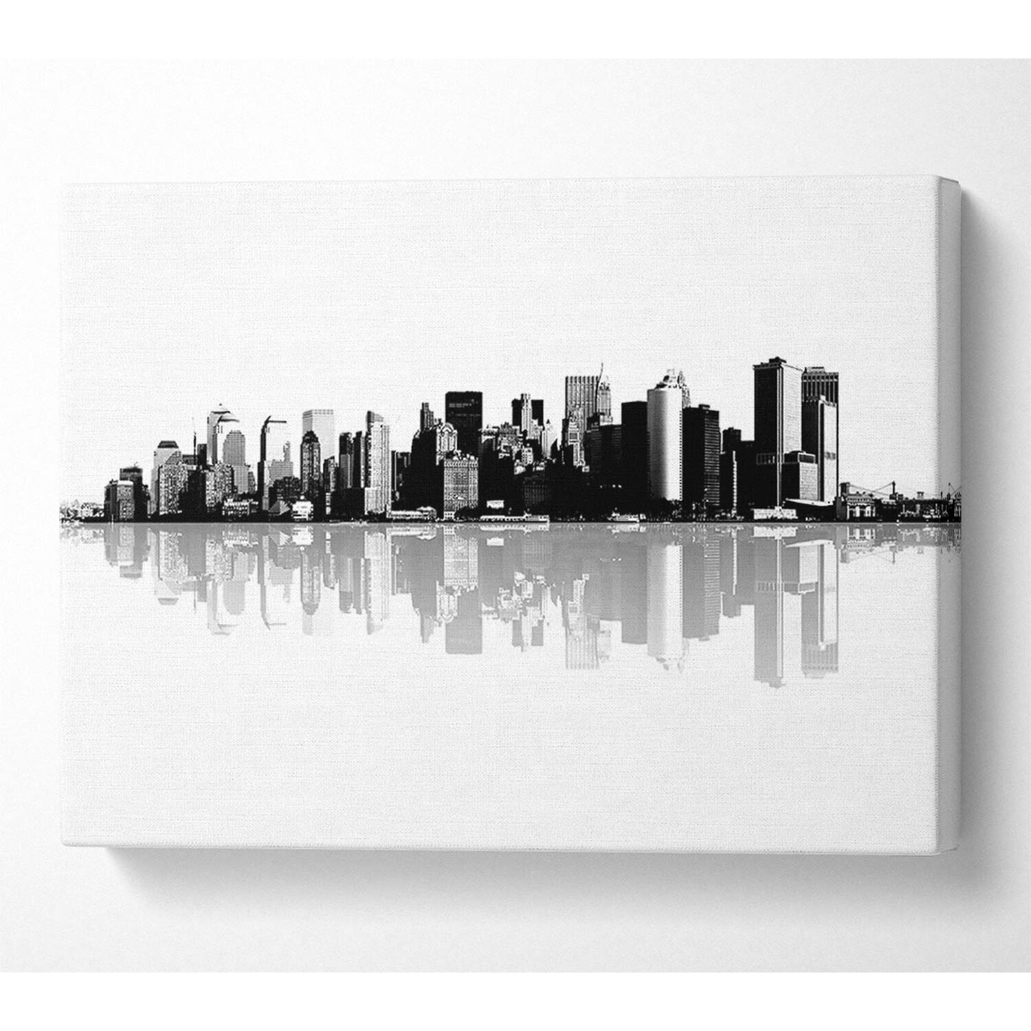 Wallart-Direct - New York City Reflections Canvas Print Wall Art - Yellow / 101.6cm thumbnail
