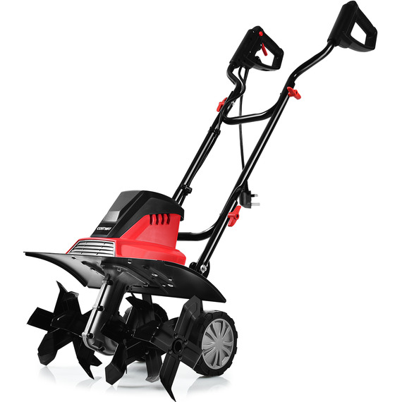 Costway Electric Tiller and Cultivator-Red